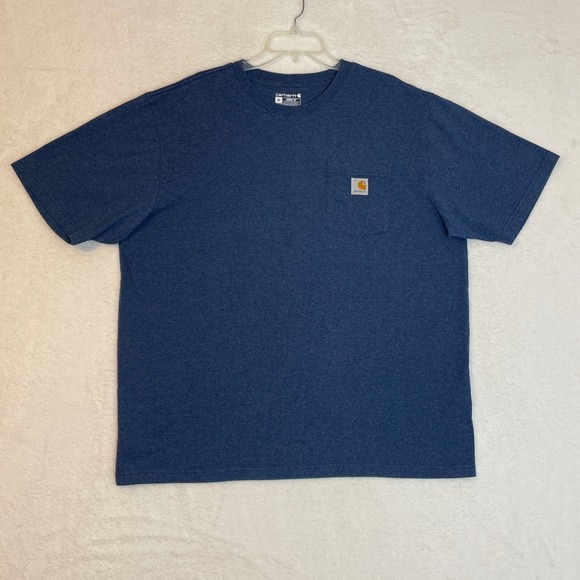 Carhartt Other - Carhartt K87 Mens XL Loose Fit Pocket T-Shirt Blue Heather Short Sleeve Work Tee